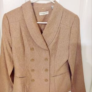Amanda Smith Blazer with Faux Fur Collar